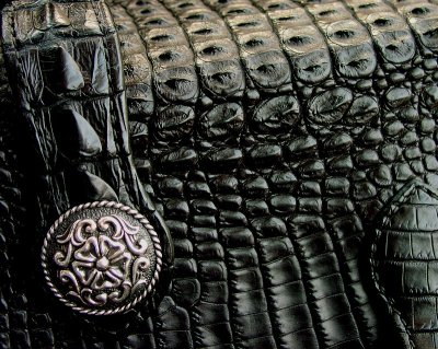 画像2: ファニー ライダースウォレット（ホーンバックナイルクロコダイル・ブラック/VICTOR37MM・SLOW265000）/Funny Rider's Wallet(Horn Back Nile Crocodile・Black/925Silver)