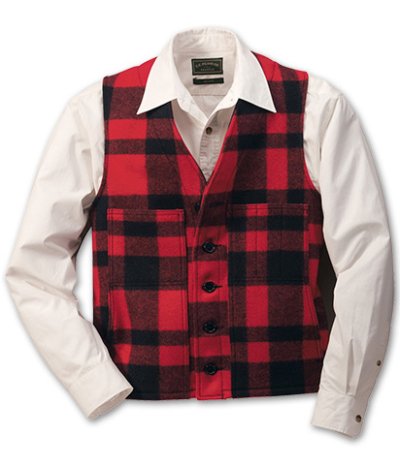 画像2: フィルソン マッキーノ ウールベスト（レッド×ブラック）/Filson Mackinaw Wool Vest