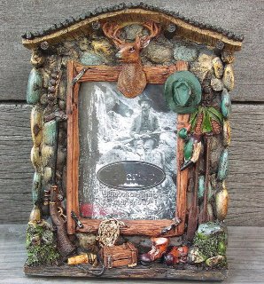 アメリカ輸入 ハンドクラフト フォトフレーム（木製写真立て）/Wood