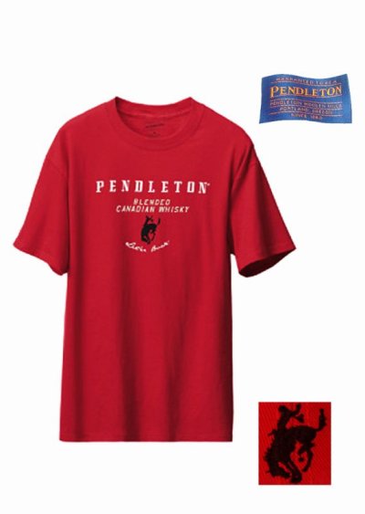 画像1: ペンドルトン ラウンドアップコレクション 半袖Tシャツ（レッド）L/Pendleton Round Up Whisky T-shirt(Red)