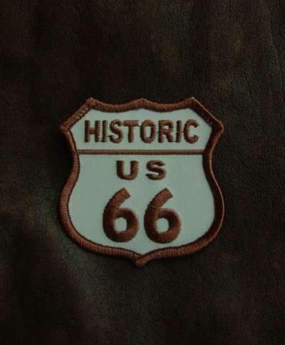 画像1: ルート66 ヒストリック US66 ワッペン ブラウン/Route66 Patch