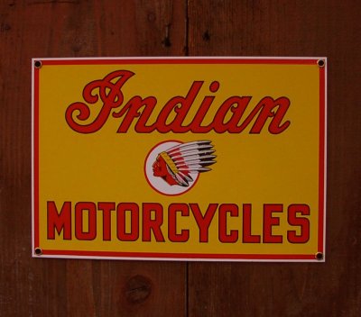 画像1: インディアン モーターサイクル Indian Motorcycles メタルサイン