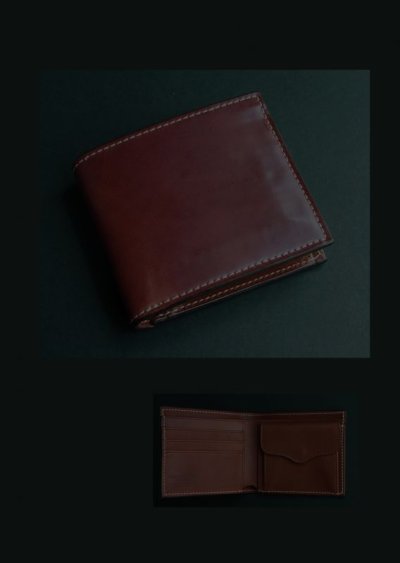 画像1: ファニー ビルフォード コードバン（ブラウン）/Funny Billfold Cordovan(Brown)