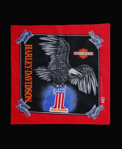 画像1: ハーレーダビッドソン バンダナ（レッド・HARLEY-DAVIDSON1）/Harley Davidson Bandana