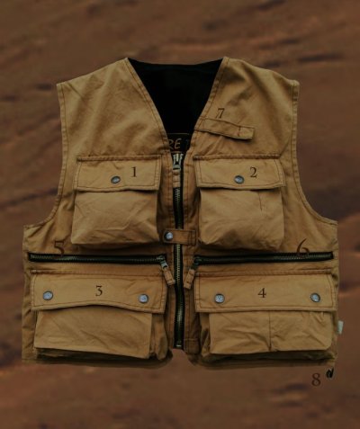 画像3: ウォッシュド コットンキャンバス フィールド ベスト（アーミーグリーン）/Washed Field Vest