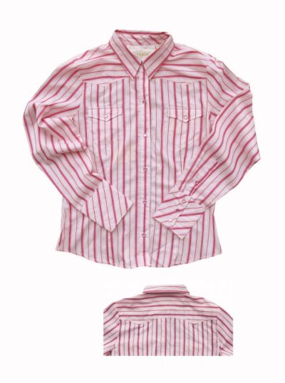 画像1: ステットソン  ウエスタン シャツ  ピンク（長袖）/Stetson Long Sleeve Western Shirt(Women's) 