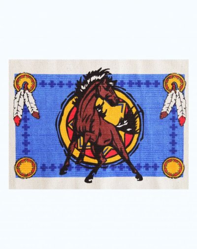 画像2: エルパソサドルブランケット ウエスタンランチョンマット（ワイルド ムスタング）/Place Mat