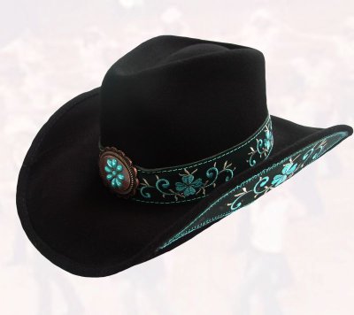 画像1: ブルハイド カウガール ウール ハット オールフォーグッド（レディース・ブラック）/Bullhide Wool Cowgirl Hat(All For Good/Black)