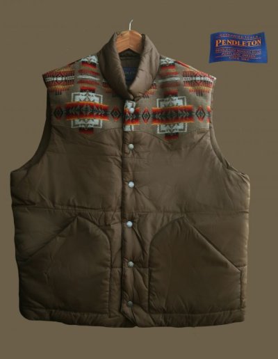 画像1: ペンドルトン ウエスタン ベスト（チーフジョセフ・タン）/Pendleton Vest(Tan Mini Chief Joseph)