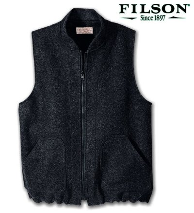 画像1: フィルソン ヴァージン ウール アウトフィッター ベスト・ライナー（チャコール）/Filson Heavyweight Wool Outfitter(Charcoal) 