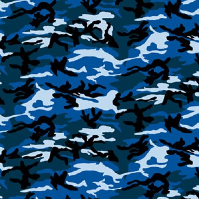 画像1: アメリカ 輸入 バンダナ カモ ウッドランド ブルー/Camouflage Bandana Woodland Blue