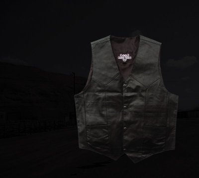 画像2: ウエスタン レザー ベスト（ブラック）/Western Leather Vest(Black)