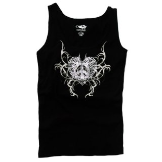 ラインストーン ハート＆ウイング タンクトップ S/Tank Top