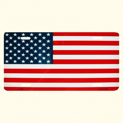 画像1: アメリカ国旗 ライセンスプレート/License Plate