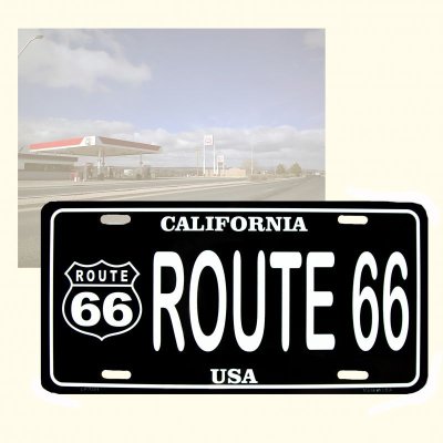 画像2: ルート66 ライセンスプレート カリフォルニアUSA/Route66 License Plate