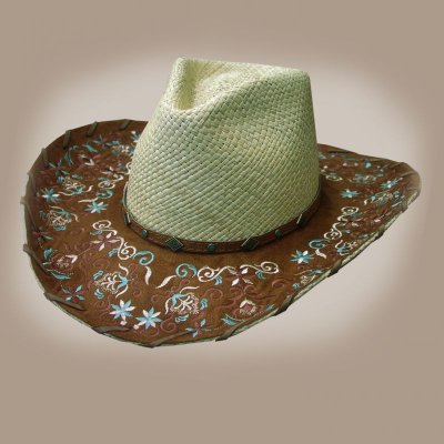 画像1: パナマ ストロー ハット（ブラウン・ナチュラル）/Western Straw Hat(Natural)