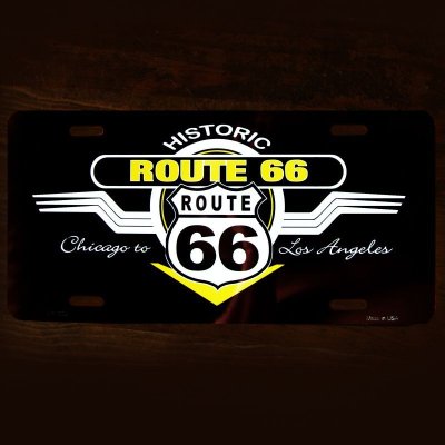 画像1: ルート66 ライセンスプレート シカゴ-カリフォルニア/Route66 License Plate