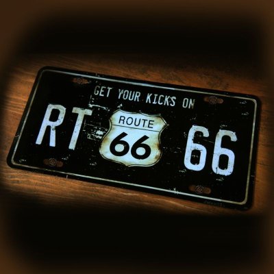 画像1: ルート66 ライセンスプレート RT66/Route 66 License Plate