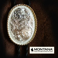 画像1: モンタナシルバースミス ボロタイ エングレーブ/Montana Silversmiths Bolo Tie (1)