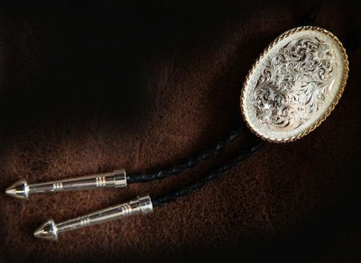 画像3: モンタナシルバースミス ボロタイ エングレーブ/Montana Silversmiths Bolo Tie