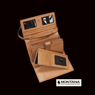 画像3: モンタナシルバースミス レザー&スタッズ ステアーヘッド ワレット（ブラウン）/Montana Silversmiths Leather Wallet(Brown)