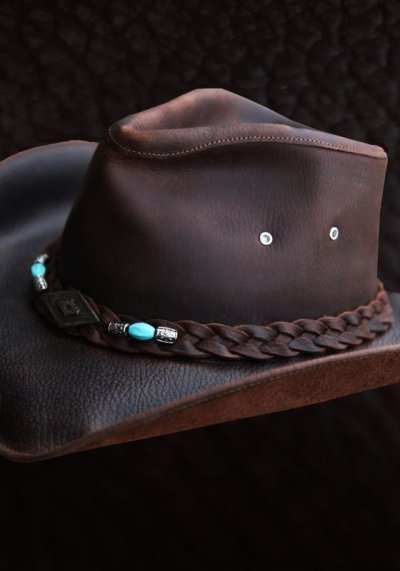 画像2: レザー ハット（ブラウン）/Genuine Leather Hat(Brown)