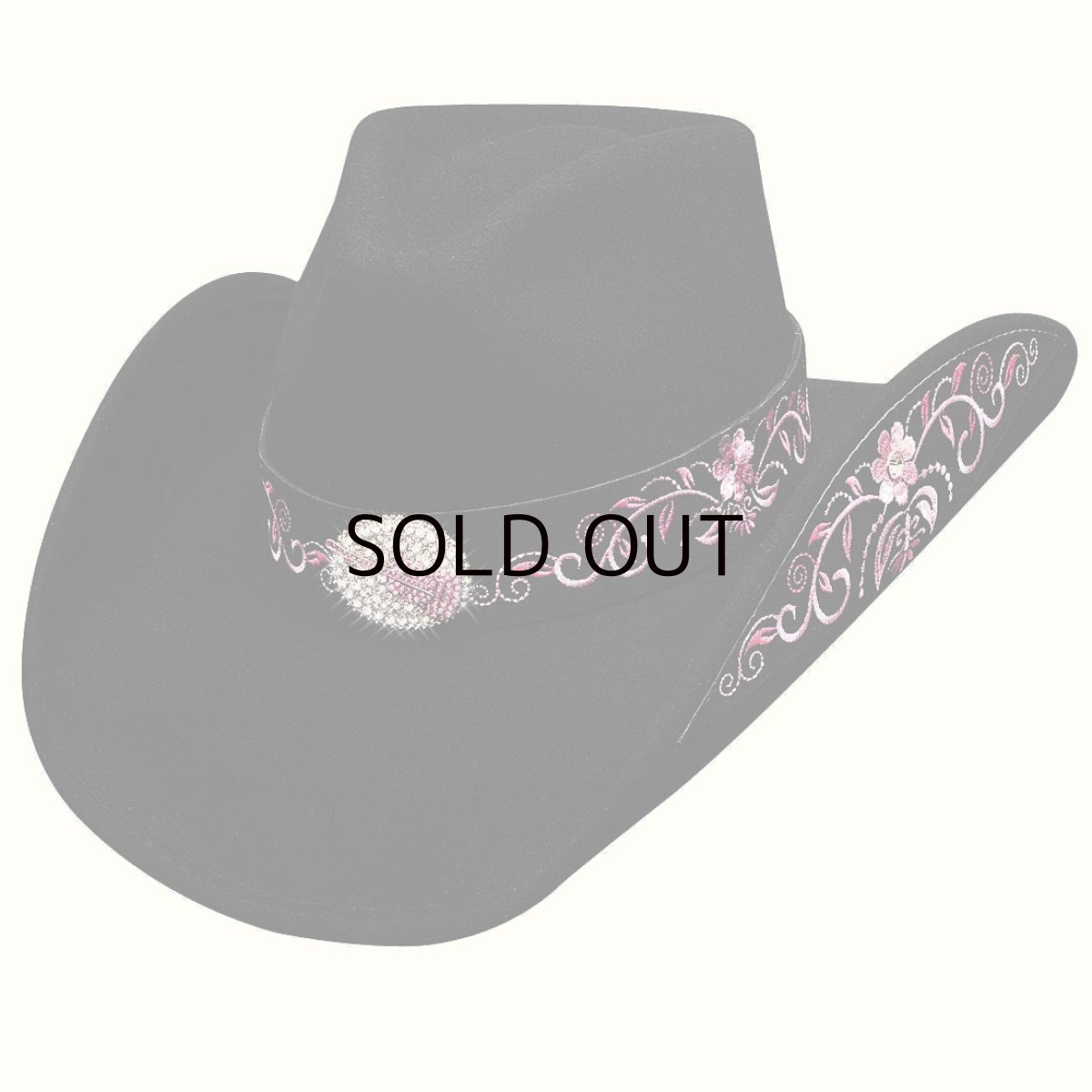画像1: ブルハイド カウガール ウール ハット ロッキントゥザビート（レディース・ブラック）/Bullhide Wool Cowgirl Hat(Rockin' To The Beat) (1)