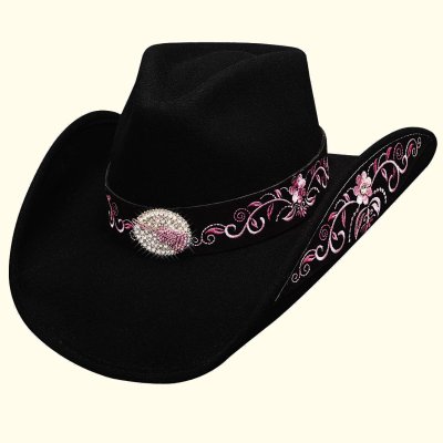 画像1: ブルハイド カウガール ウール ハット ロッキントゥザビート（レディース・ブラック）/Bullhide Wool Cowgirl Hat(Rockin' To The Beat)