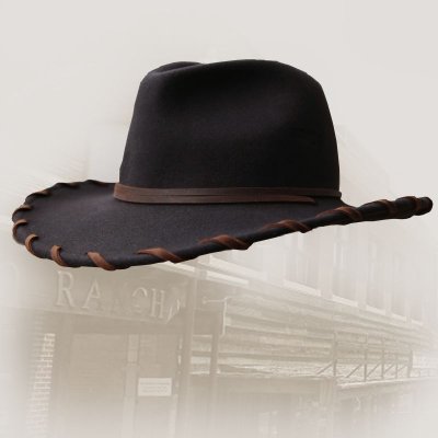 画像1: ベイリー ロウレザー＆ウール カウボーイハット（ブラウン）/Bailey Cowboy Hat(Chocolate)