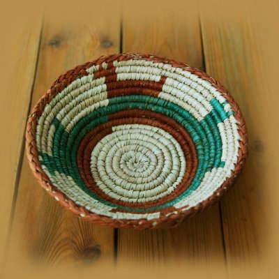 画像1: ハンドメイド サウスウエスト バスケット/Southwestern Style Basket