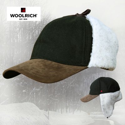 画像1: ウールリッチ ウール イアーフラップ キャップ（ダークオリーブ）/Woolrich Cap(Olive)