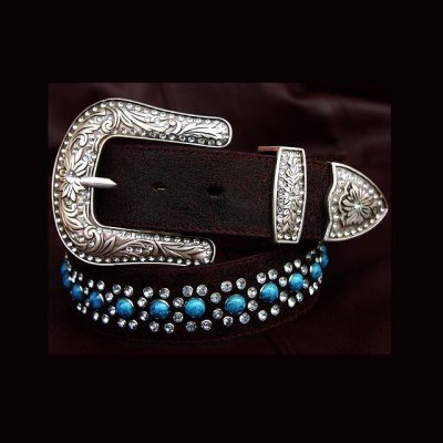 画像1: ラインストーン ウエスタン ビンテージ ベルト/Rhinestone Western Vintage Belt