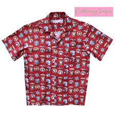 画像1: カリフォルニア トロピック USA キャンプシャツ（シェリフバッジ）/California Tropic Camp Shirt (1)