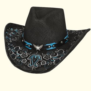 ロックスターコレクション ストローハット（ブラック）/Western