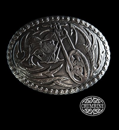 画像1: クラムライン ベルト バックル モーターサイクル/Crumrine Belt Buckle