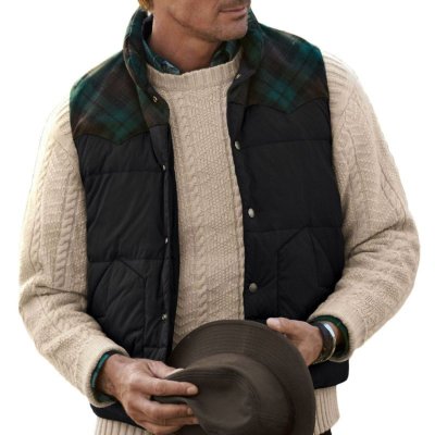 画像1: ペンドルトン レッドウッド ダウン ベスト ブラウンウォッチタータン/Pendleton Down Vest