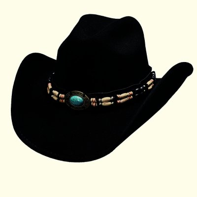 画像1: ブルハイド ウール ウエスタンハット フォーチュン（ブラック）ハットサイズ 55cm〜56cm/Bullhide Western Hat(Fortune/Black)