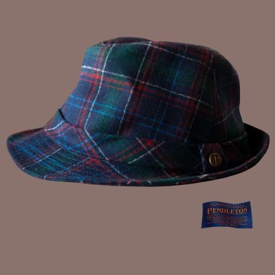 画像1: ペンドルトン バージン ウール ハット（ネイビー・グリーン・レッド）/Pendleton Wool Hat