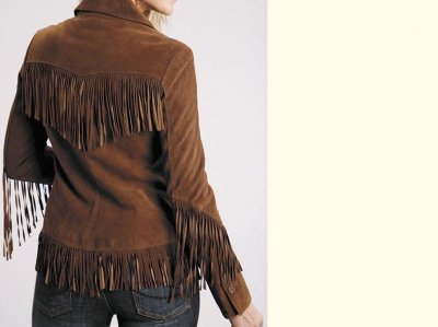 画像2: ステットソン レディース フリンジ レザー ジャケット（ブラウン）XS/Stetson Western Fringe Jacket(Brown)