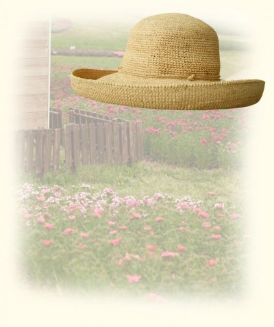 画像1: クラッシャブル＆パッカブル オーガニックラフィア ストローハット（ナチュラル）/Straw Hat(Women's)