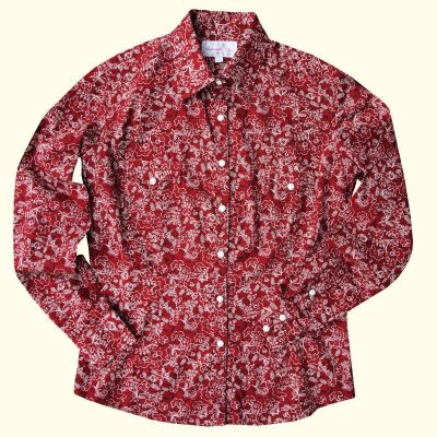 画像1: パンハンドルスリム ウエスタンシャツ・レッド（長袖/レディース）M/Panhandle Slim Long Sleeve Western Shirt(Women's)