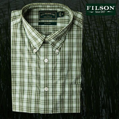 画像1: フィルソン ボタンダウンシャツ（長袖・グラス）/Filson Green Plaid  Shirt(Long Sleeve)