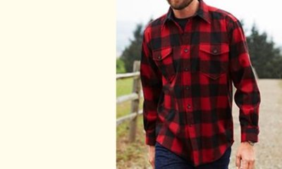 画像3: ペンドルトン ジャパンフィット アウトドアシャツ ブループラッド L（身幅約55cm）/Pendleton Outdoor Shirt Blue Plaid