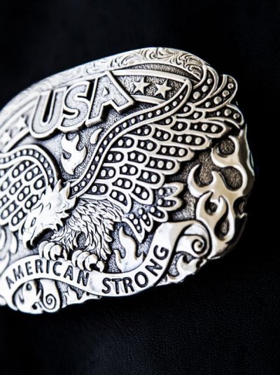 画像2: ノコナ ベルト バックル USA イーグル アメリカンストロング/Nocona Belt Buckle