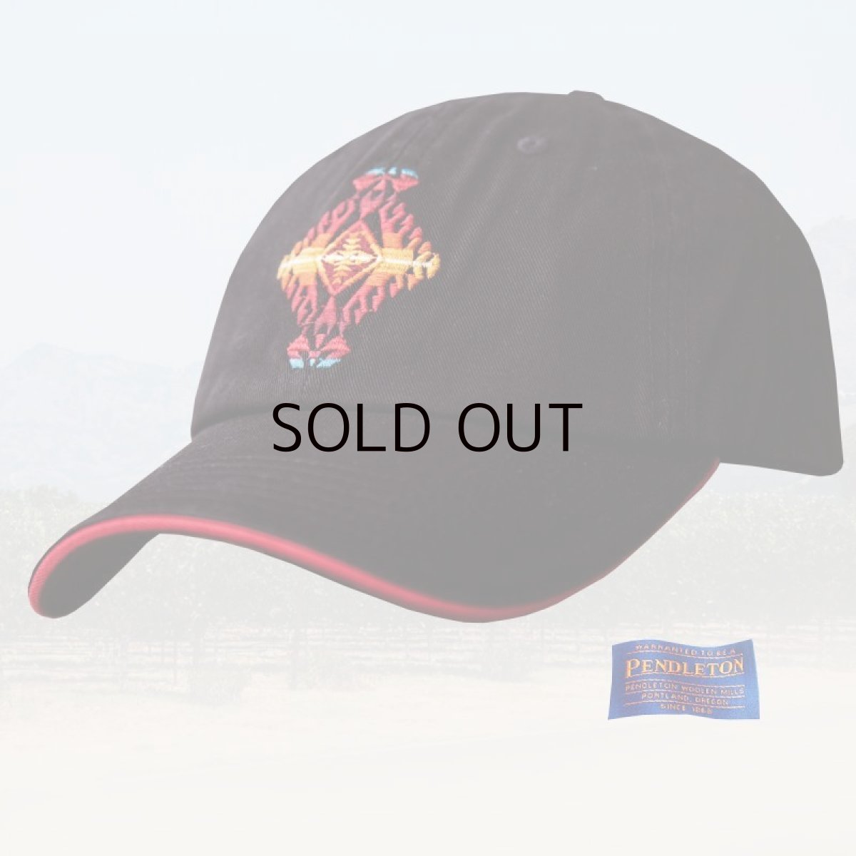 画像1: ペンドルトン 刺繍 キャップ（ブラック）/Pendleton Cap(Black Maize Spirit) (1)