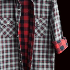 画像2: ペンドルトン ダブルフェイス ビンテージフィット ストリートシャツ（長袖）S/Pendleton Long Sleeve Double Face Street Shirt(Black Red Soft Plaid) (2)