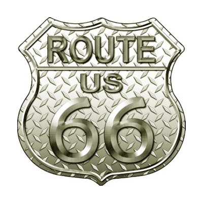 画像1: ルート66 ダイヤモンド メタルサイン/Metal Sign Route 66