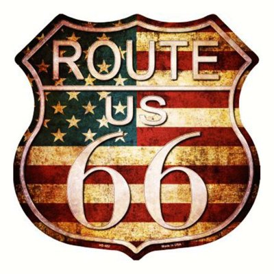 画像1: ルート66 アメリカン ビンテージ メタルサイン/Metal Sign Route 66