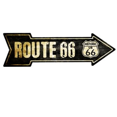 画像1: ヴィンテージ ルート66 アロー メタルサイン/Route 66 Metal Sign