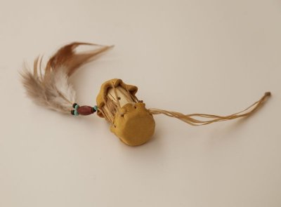 画像2: インディアン ドラム&フェザー アクセサリー/Native American Drum Ornament